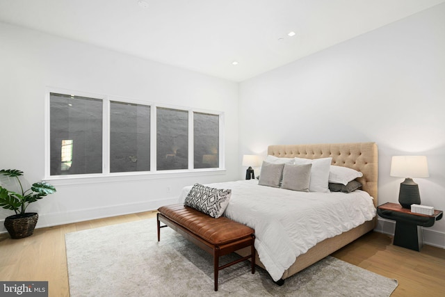 bedroom featuring hardwood / wood-style flooring