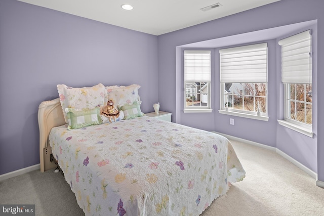 view of carpeted bedroom