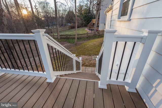 deck with fence