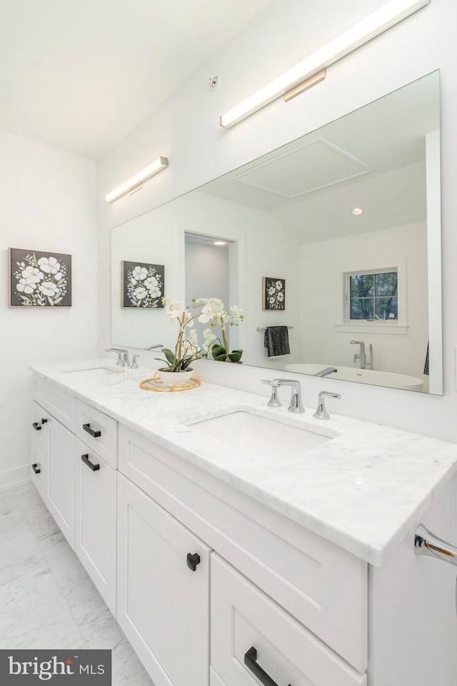 bathroom with vanity