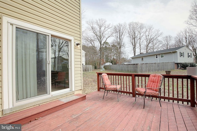 wooden deck with fence