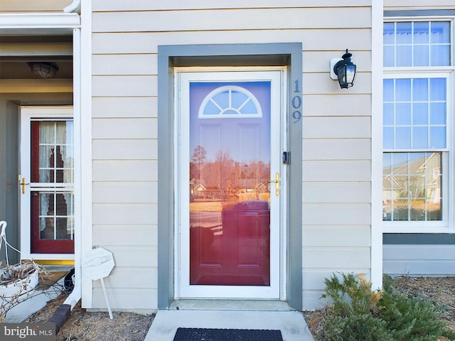 view of doorway to property