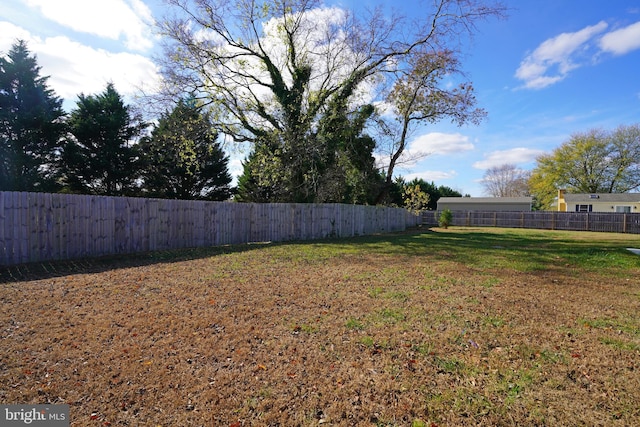 view of yard with fence private yard