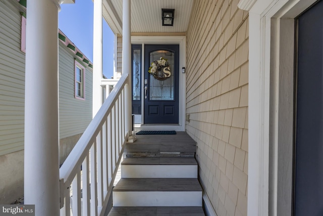 view of doorway to property