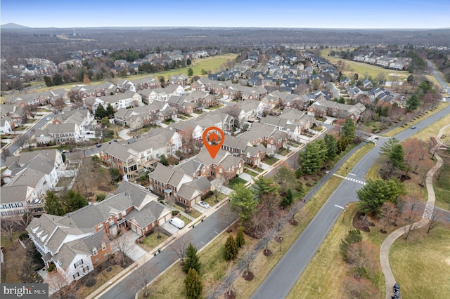 birds eye view of property featuring a residential view