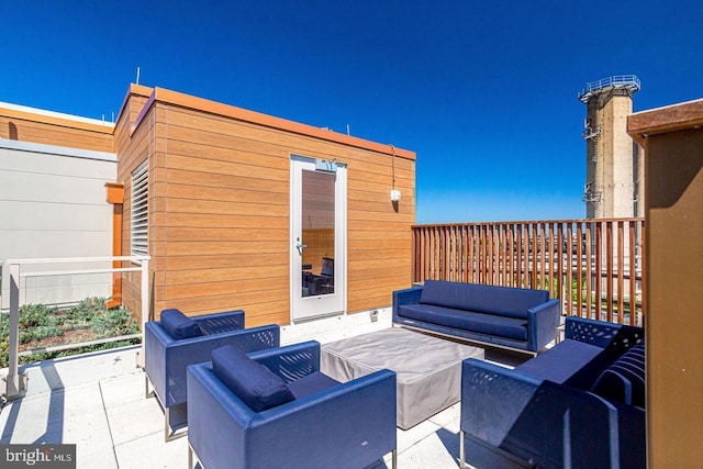 view of patio / terrace with an outdoor living space