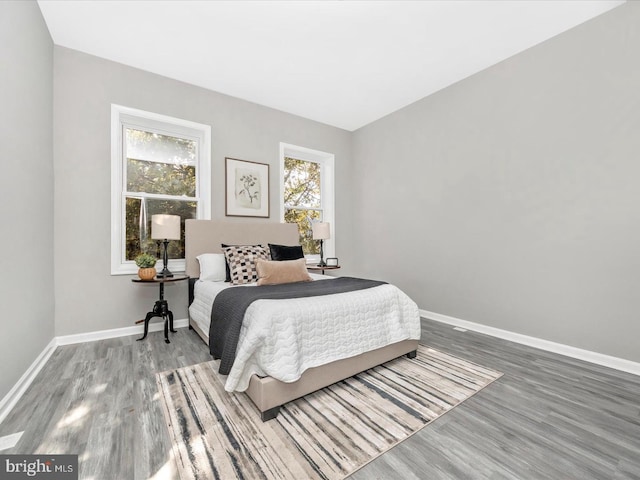 bedroom featuring wood-type flooring