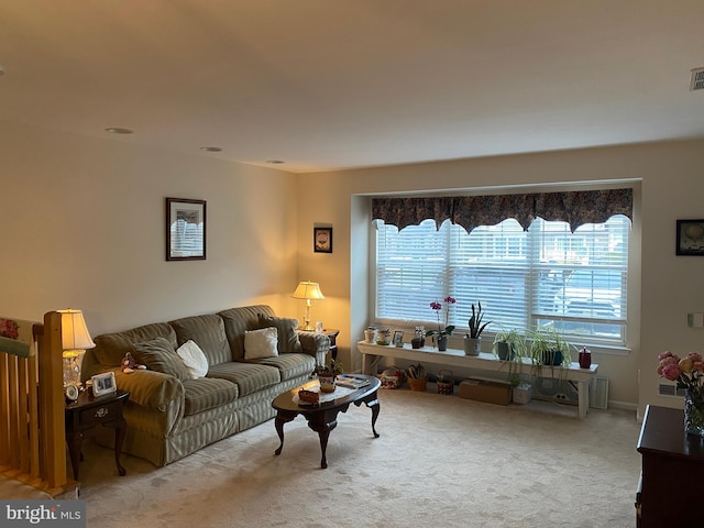 view of carpeted living room