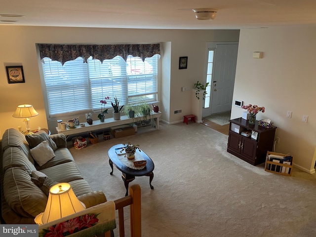 view of carpeted living room