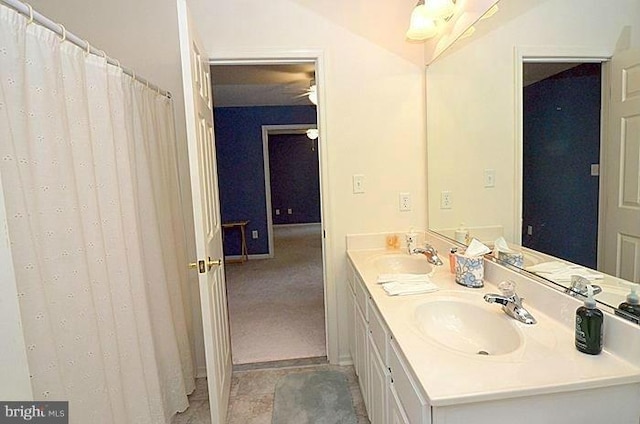 bathroom with vanity