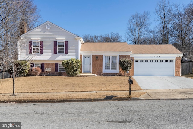 tri-level home featuring a garage