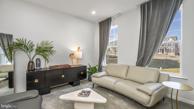 view of carpeted living room