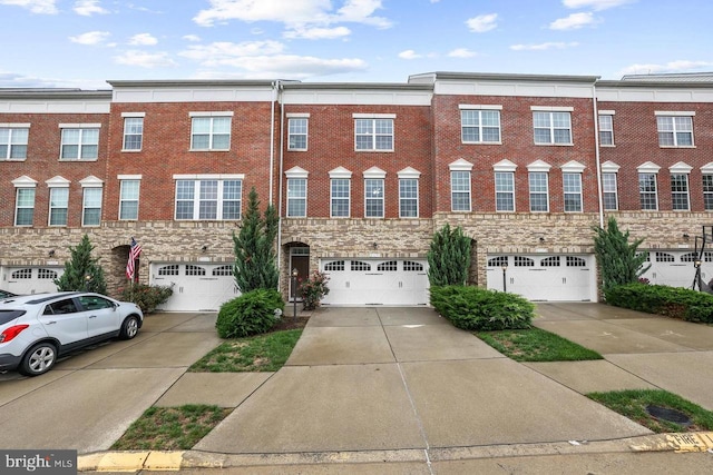 view of property with a garage