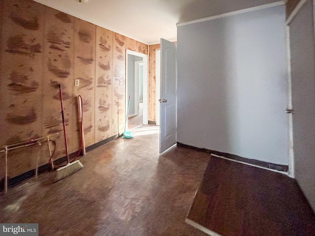 interior space with crown molding