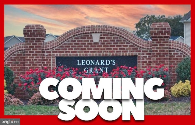 23534 Belmar Dr, Leonardtown, MD 20650 - community / neighborhood sign featuring a garage