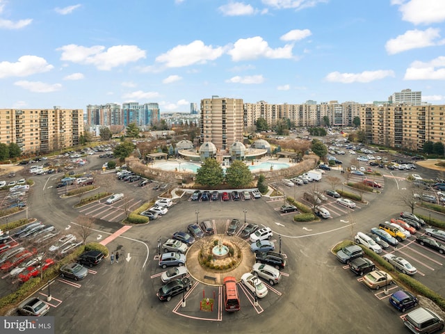 aerial view featuring a view of city