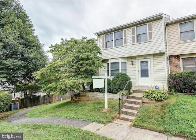 view of property with a front yard