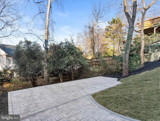 view of patio with fence