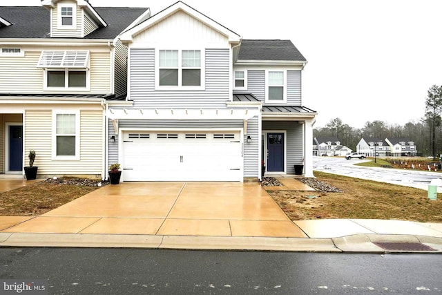 view of front facade with a garage