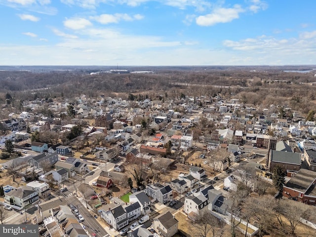 bird's eye view with a residential view