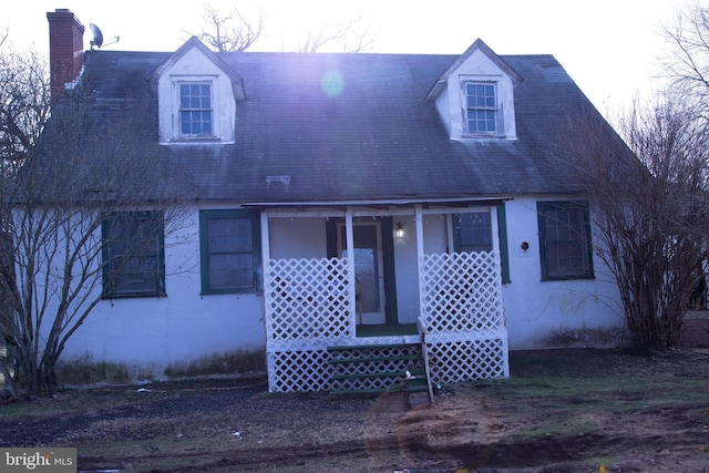 view of cape cod home