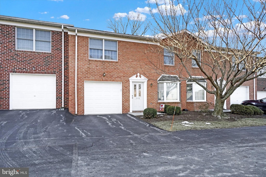 view of property featuring a garage