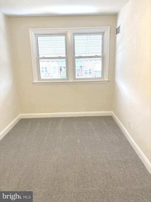 view of carpeted spare room