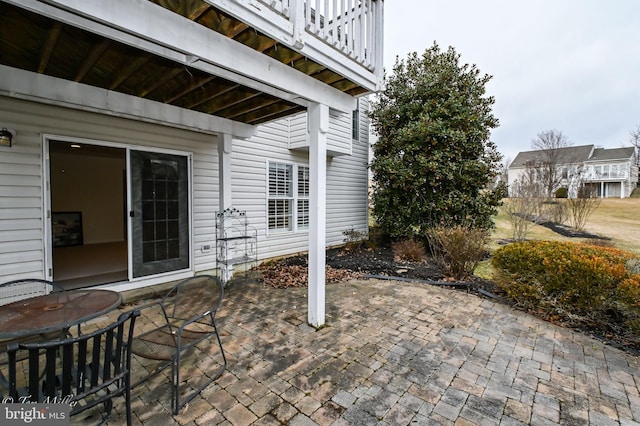 view of patio / terrace with a balcony