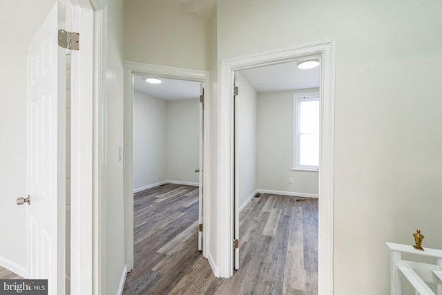 hall featuring hardwood / wood-style floors