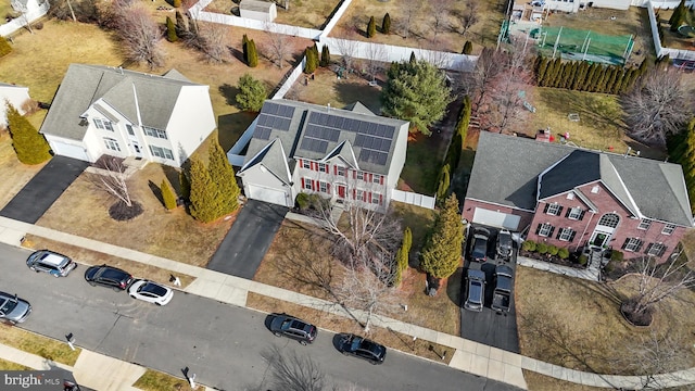 drone / aerial view featuring a residential view