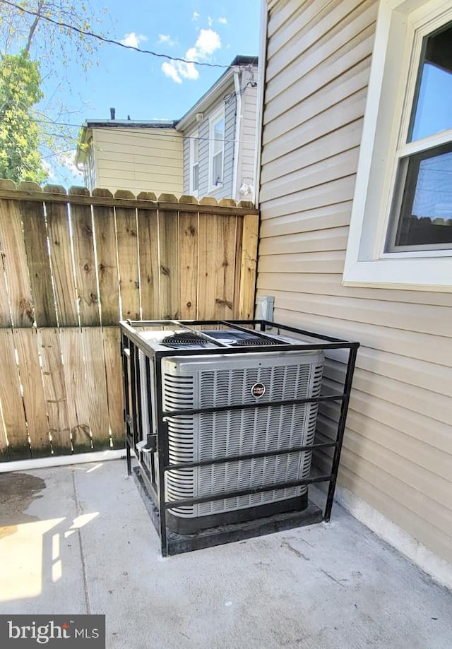 details with fence and central air condition unit