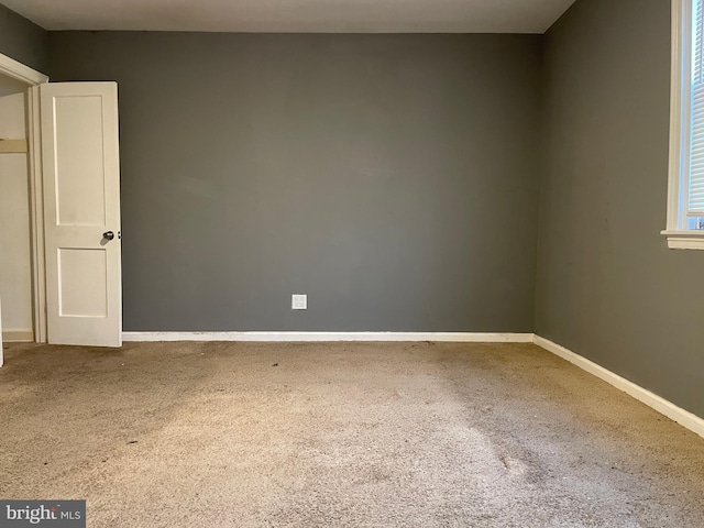 view of carpeted empty room