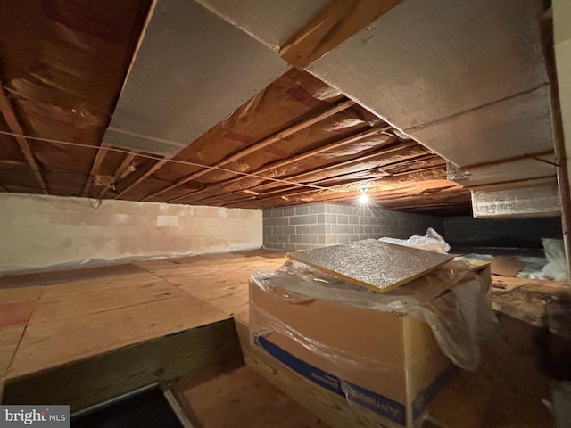 view of attic