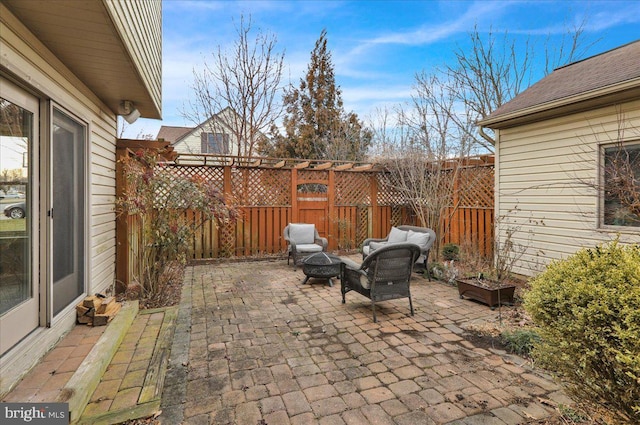 view of patio / terrace with a fenced backyard