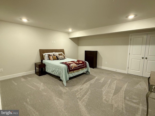 view of carpeted bedroom