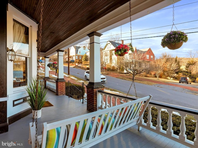 view of patio / terrace featuring covered porch