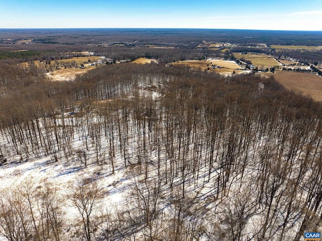 drone / aerial view with a rural view