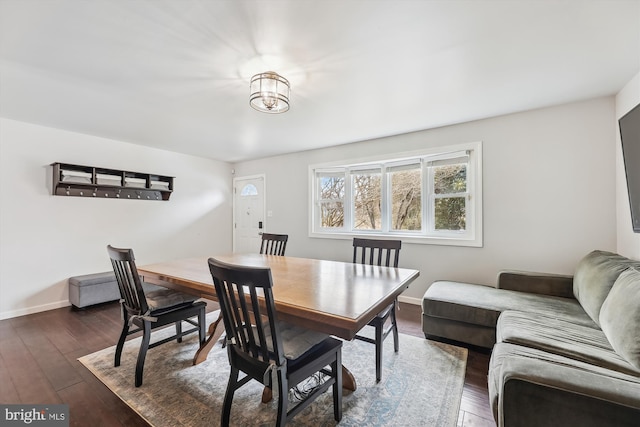 dining room featuring dark hardwood / wood-style floors