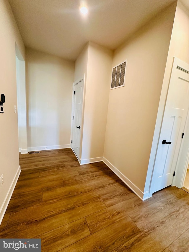 hall featuring hardwood / wood-style floors