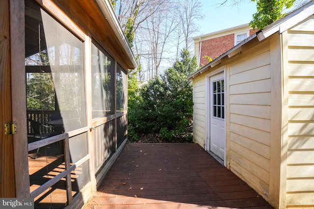 view of wooden terrace