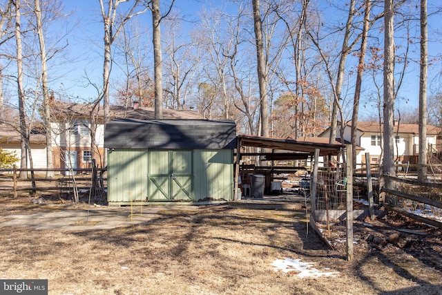 view of outdoor structure