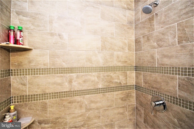 room details featuring tiled shower