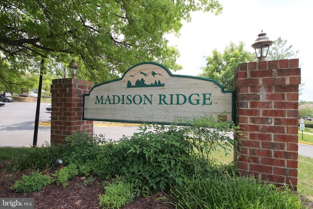 view of community sign