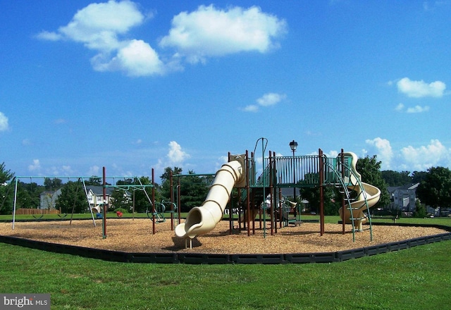 community playground with a yard