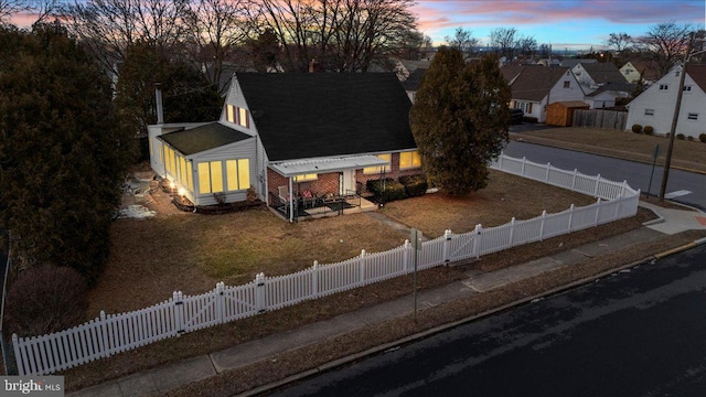 view of front of property