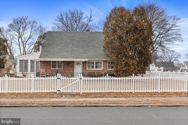 view of new england style home