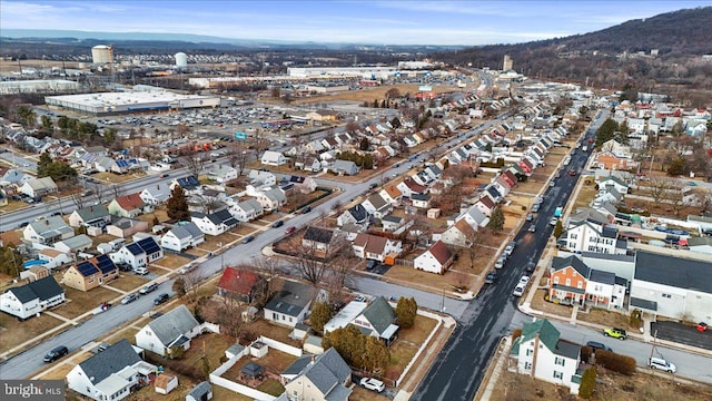 bird's eye view featuring a mountain view