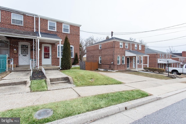 multi unit property with brick siding