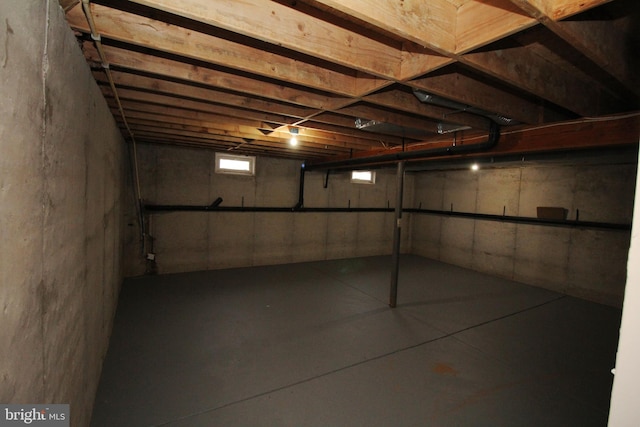 view of basement