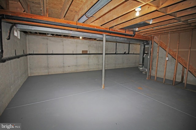 view of basement